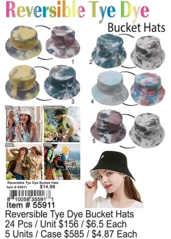 Reversible Tye Dye Bucket Hat